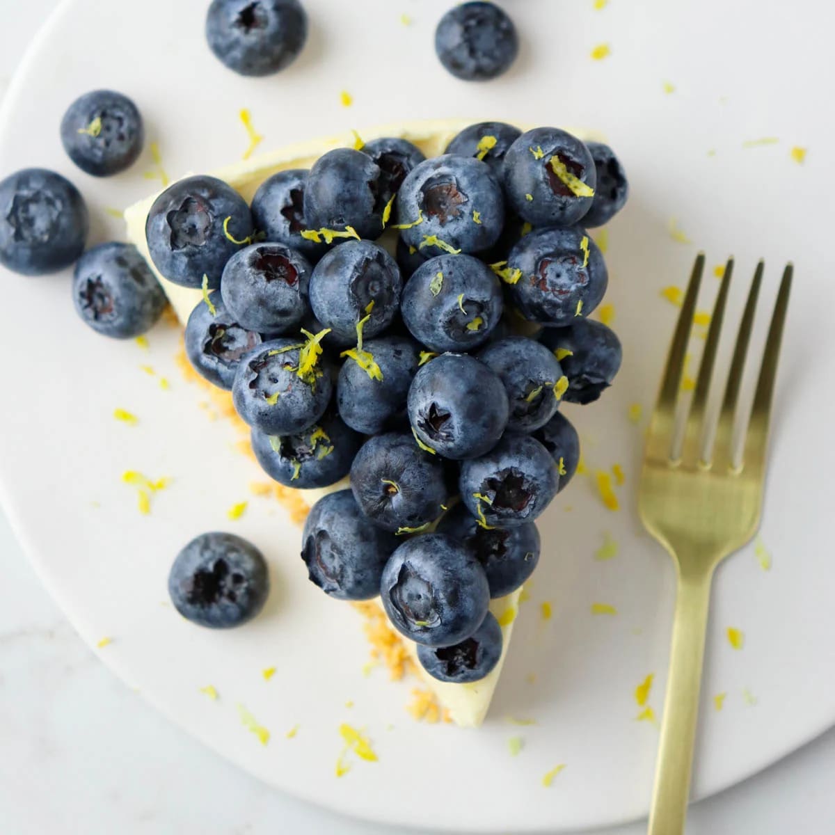 No-Bake Blueberry Lemon Cheesecake