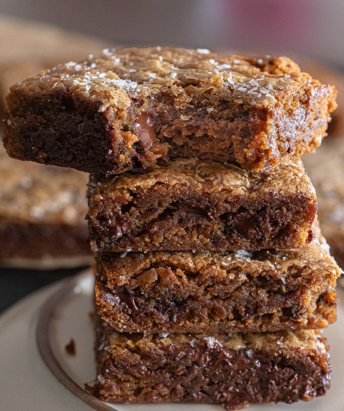 Brown Butter Gingerbread Chocolate Chip Blondies