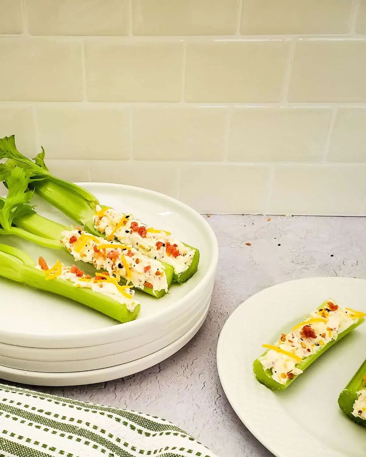Bacon and Cream Cheese Stuffed Celery
