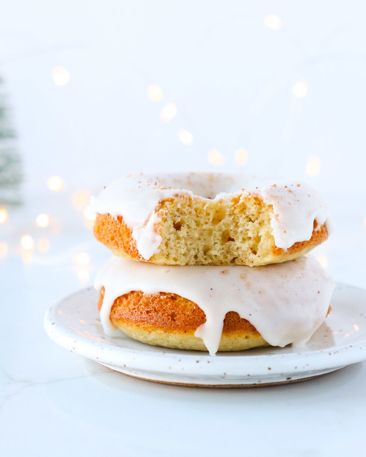 Baked Eggnog Donuts