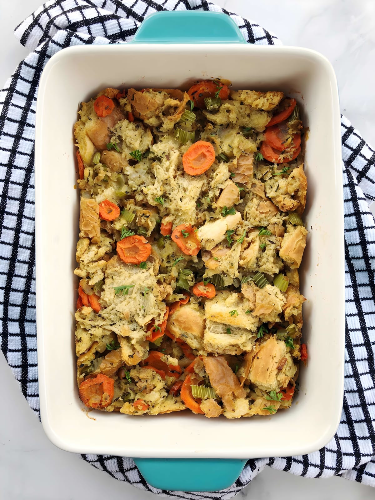Meatless Stuffing Casserole