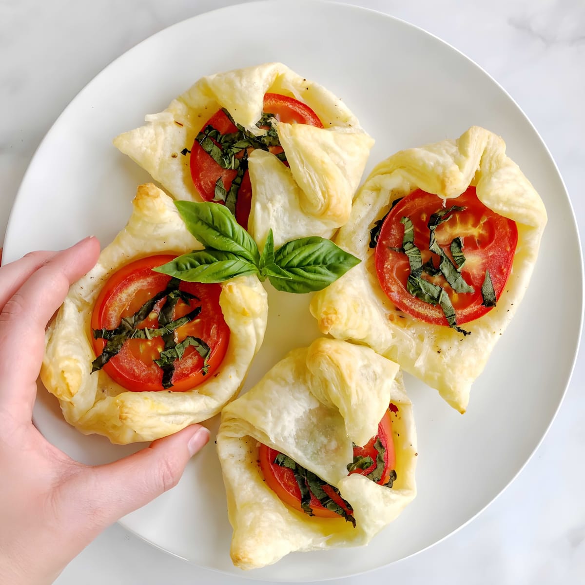 Individual Tomato Basil Tarts (Dairy-Free, Egg-Free, Vegan)