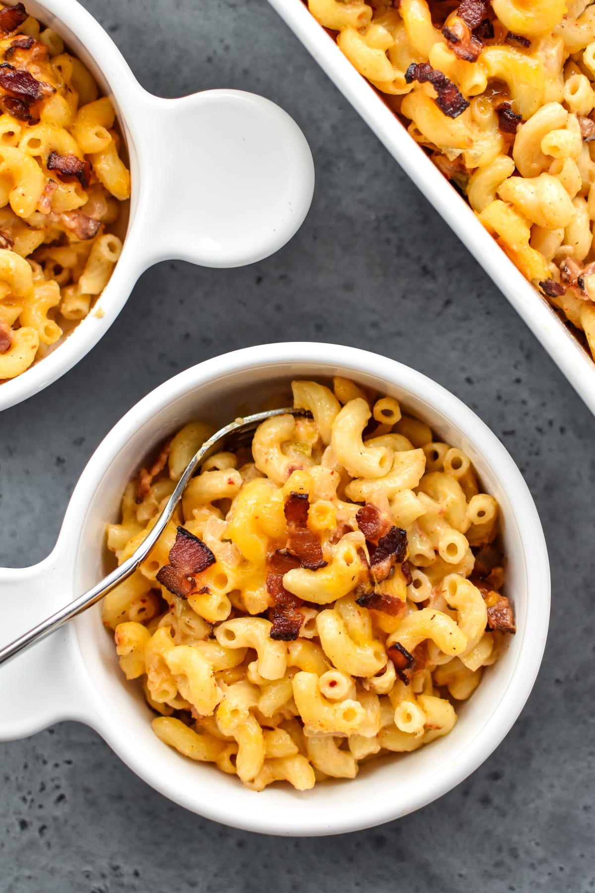 Kimchi Bacon Greek Yogurt Mac and Cheese
