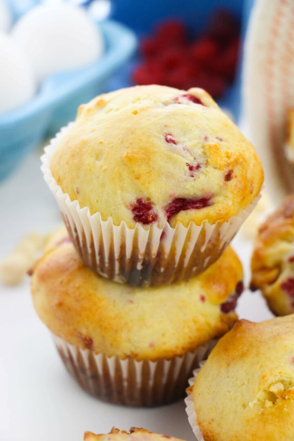 White Chocolate and Raspberry Muffins