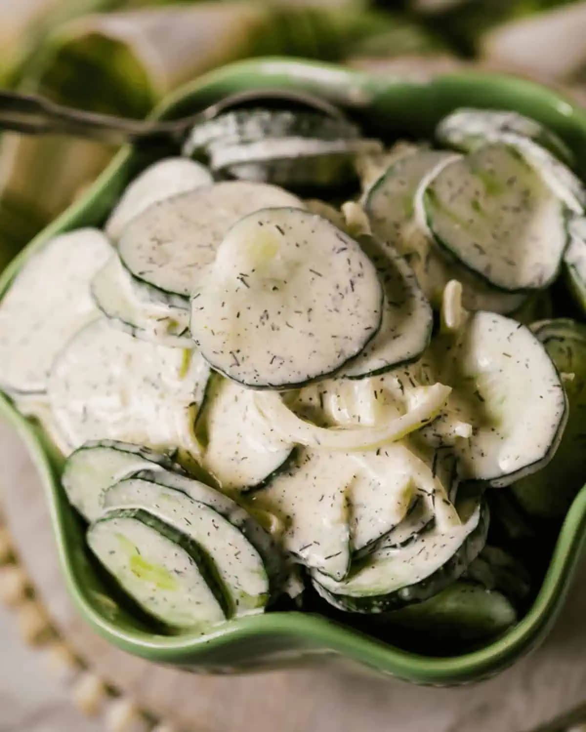 Creamy Cucumber Onion Salad