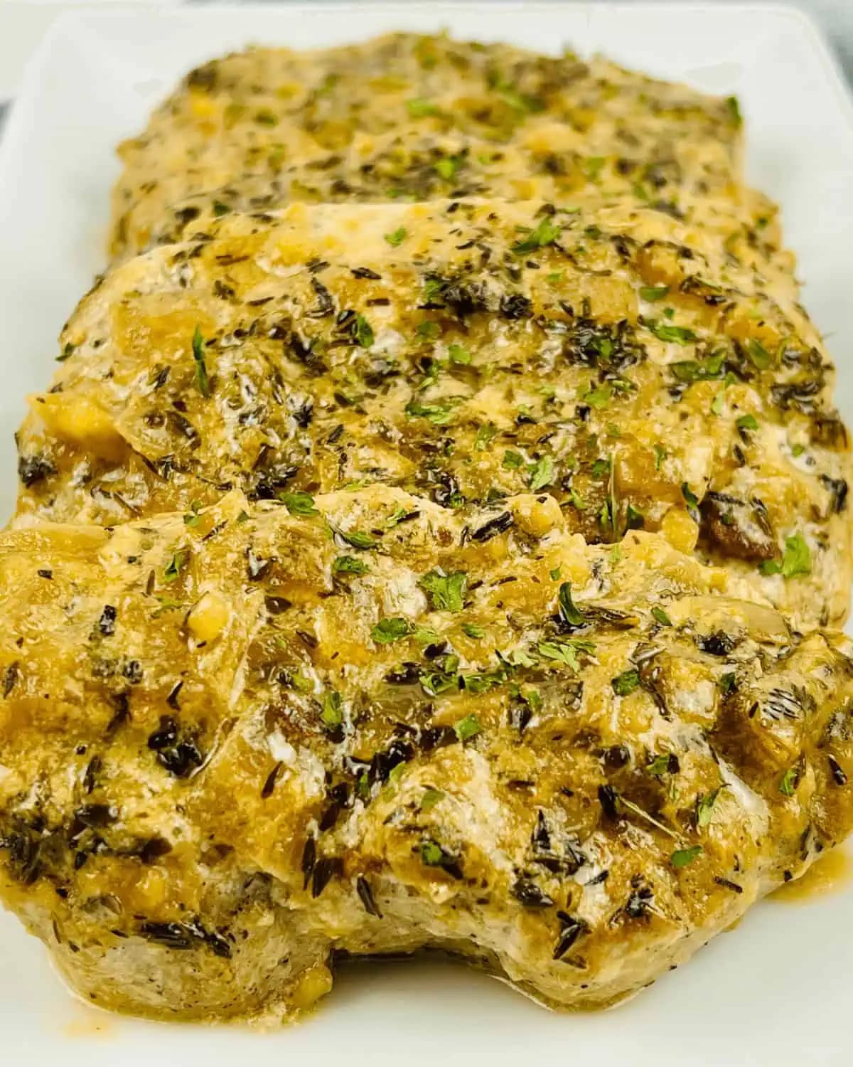 Creamy Pan Seared Pork Chops