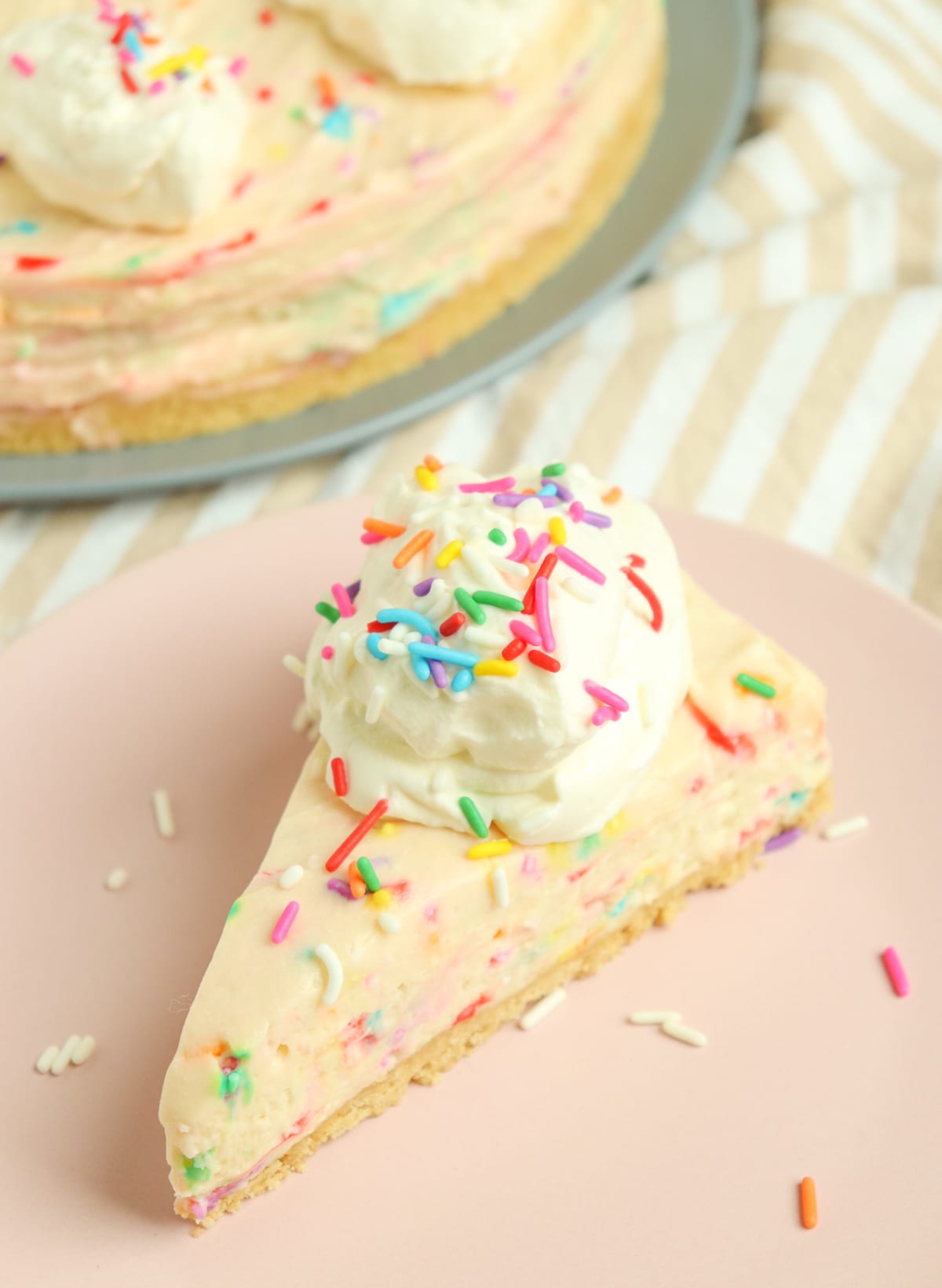 No-Bake Birthday Cake Cheesecake