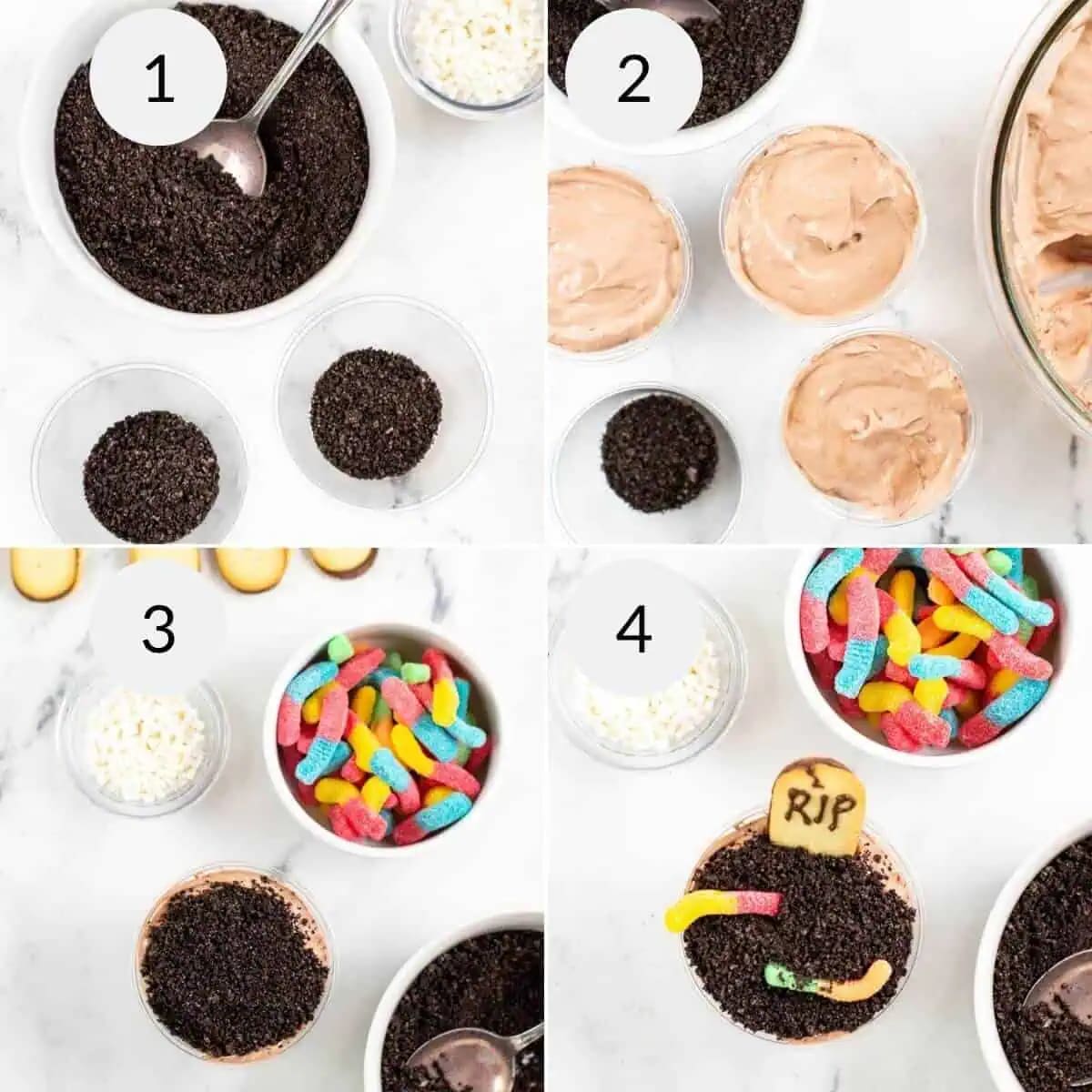 Halloween Dirt Pudding Cups