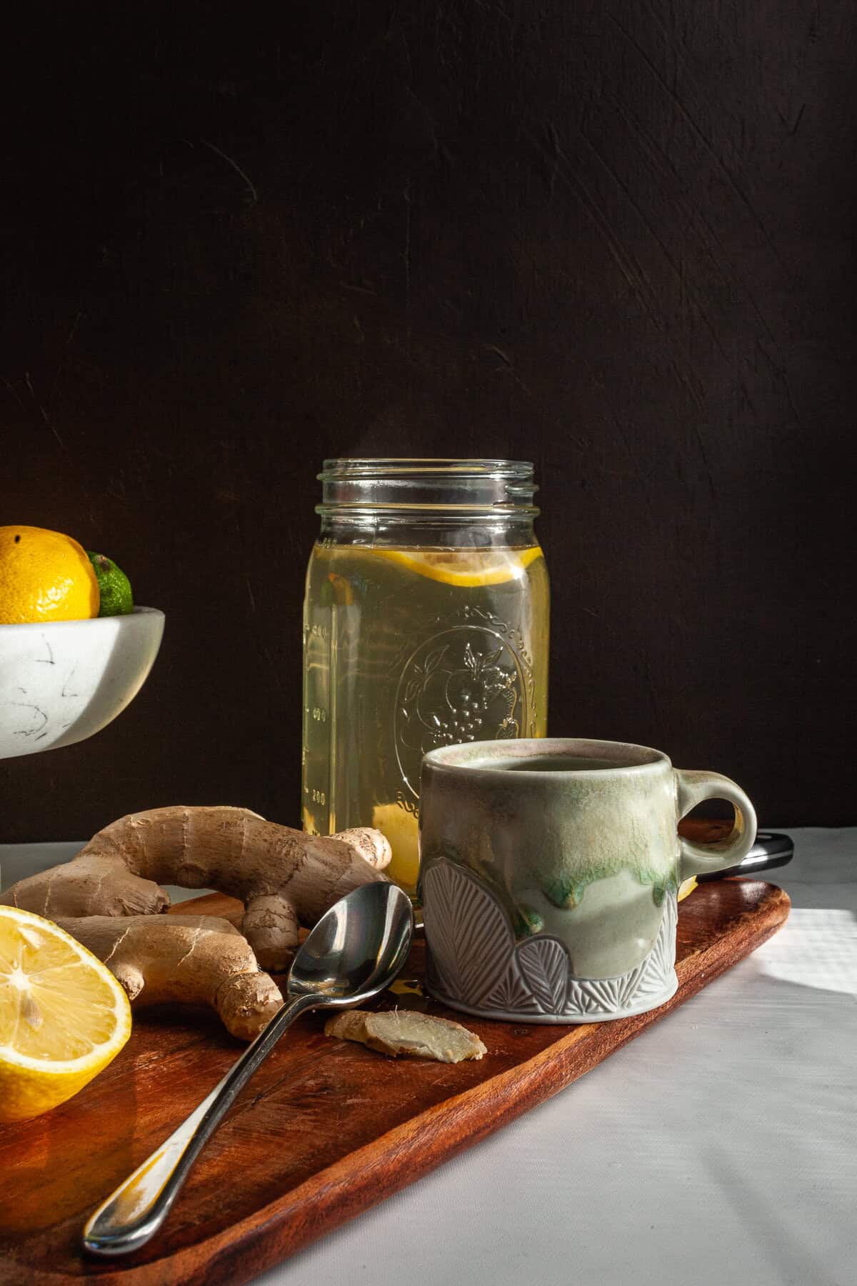 Fresh Ginger Tea (with Lemon and Honey)