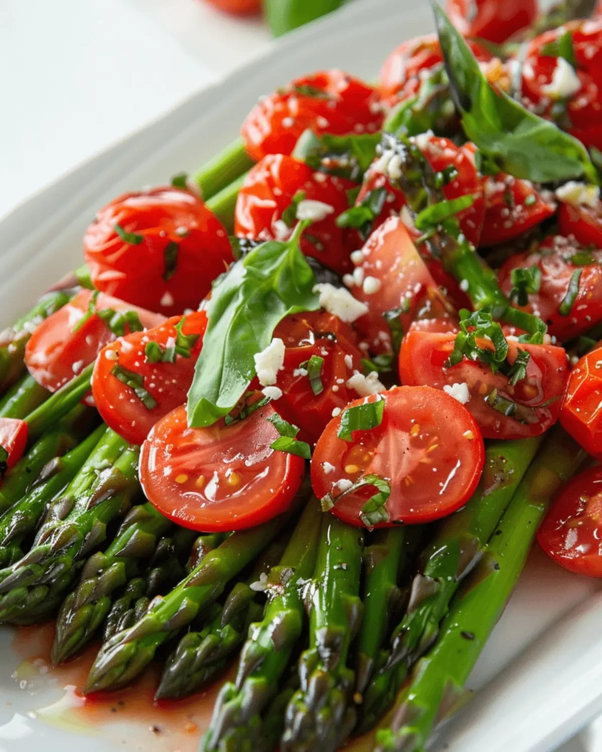 Cold Asparagus Salad with Tomatoes
