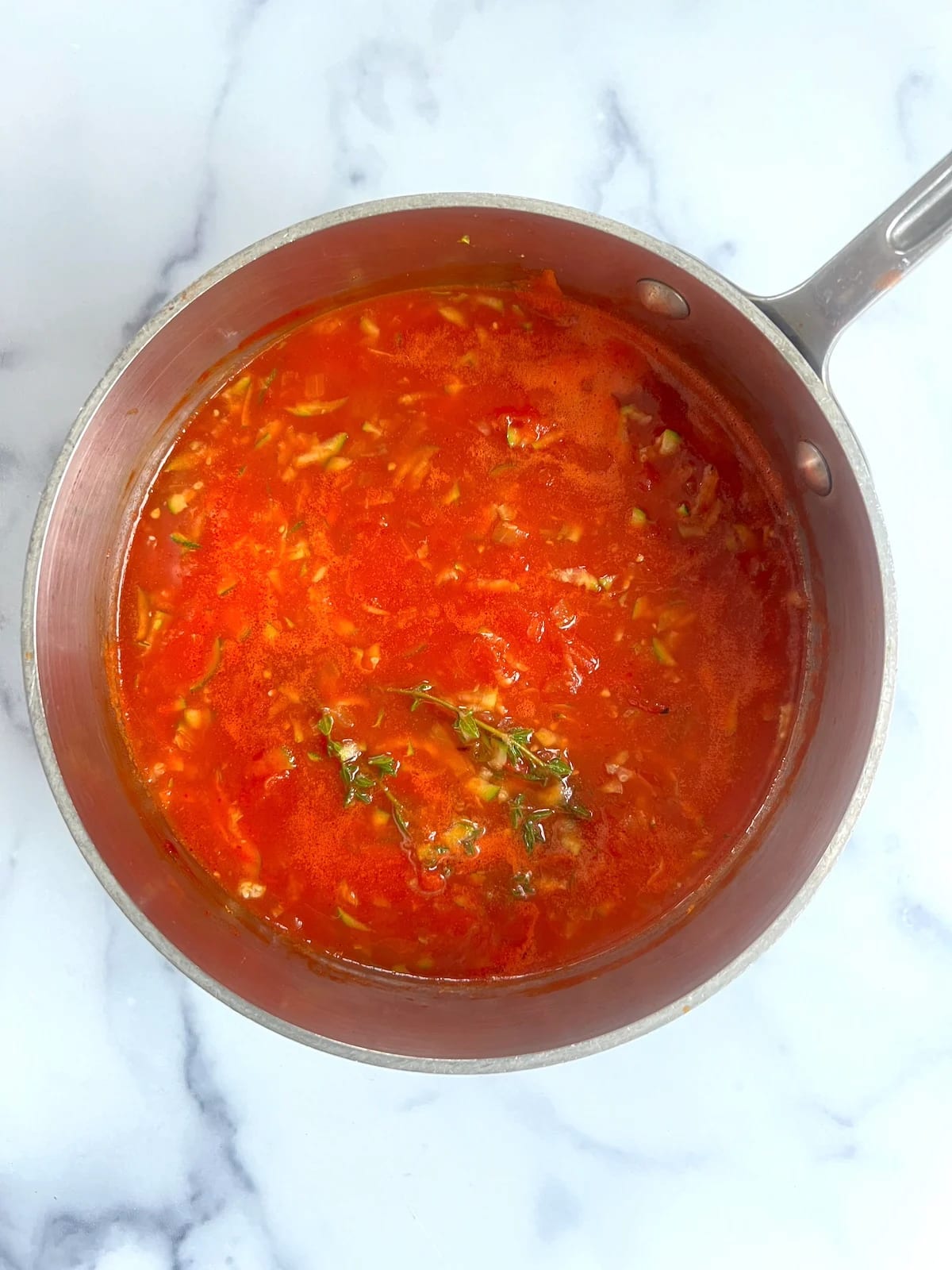 Baked Farro with Lentils, Tomato and Mozzarella