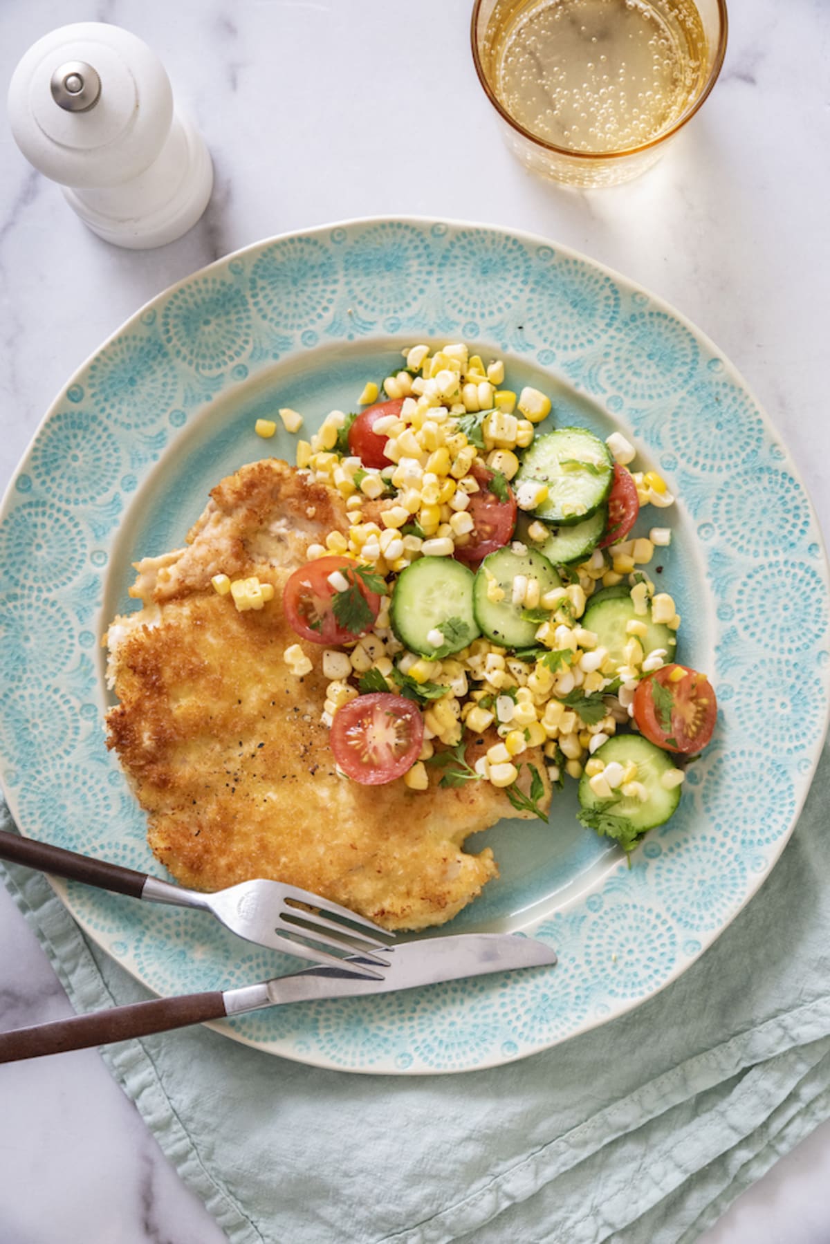 Chicken Paillard with Summer Salad