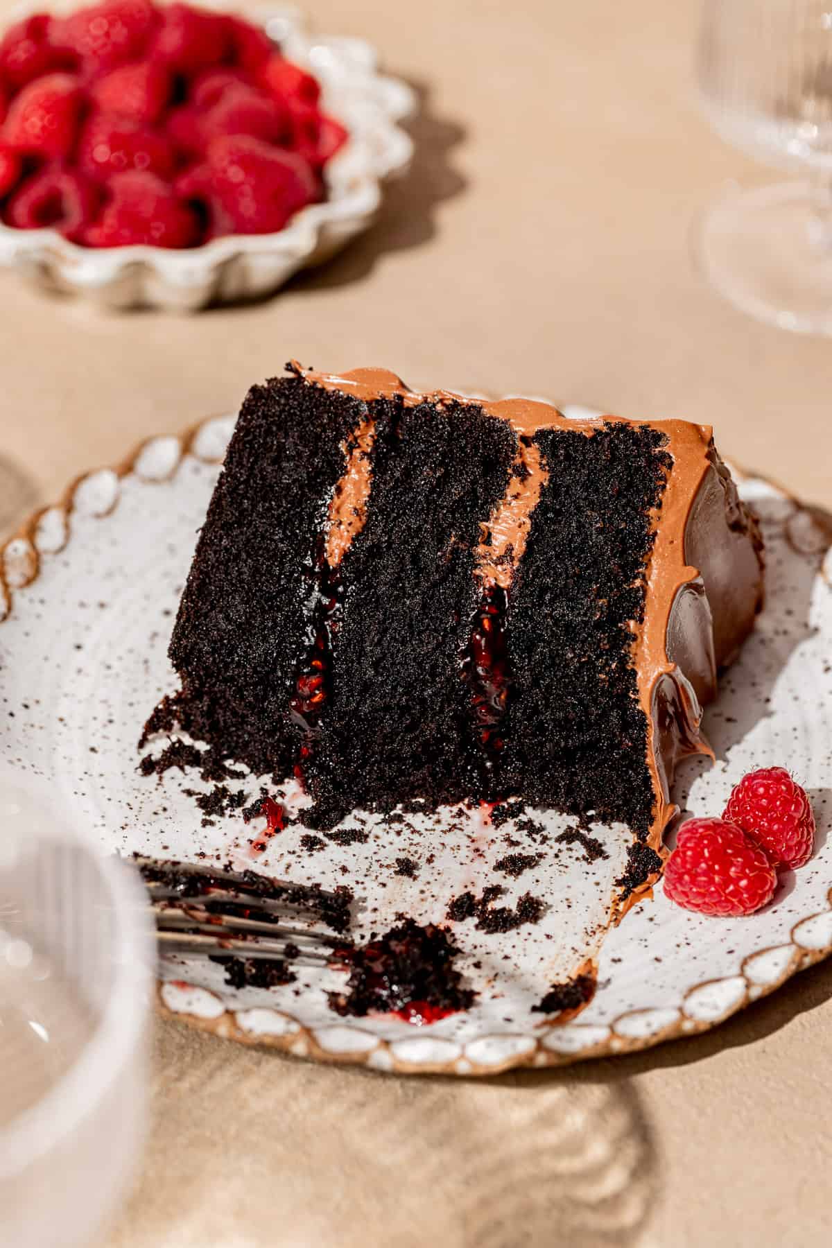 Dark Chocolate Raspberry Cake