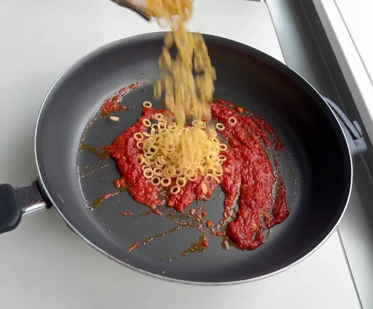 Vodka Spaghettios with Mini Meatballs