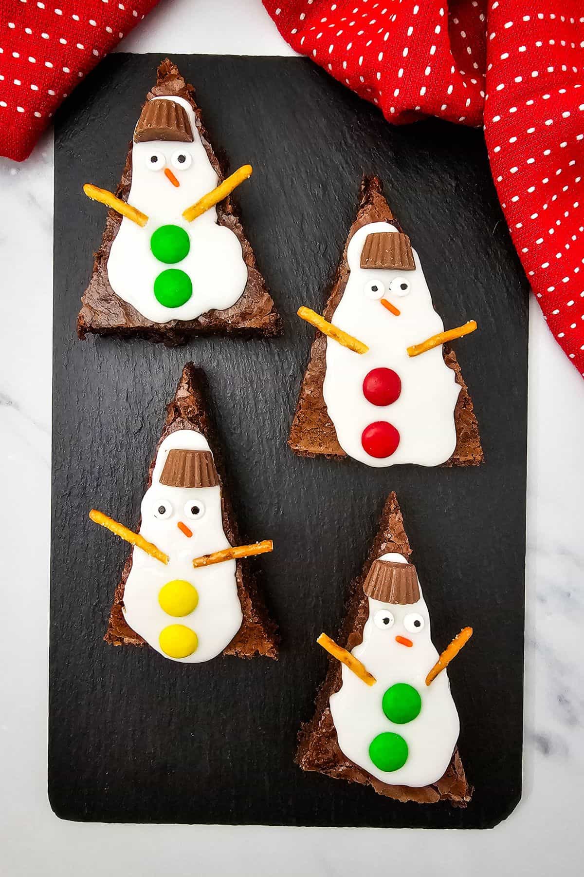 Snowman Brownies