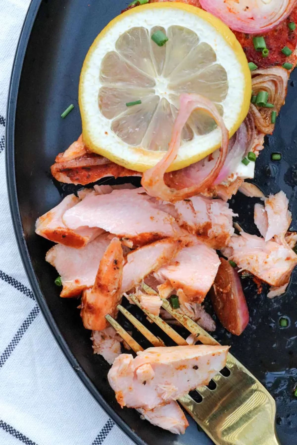 Sweet and Smoky Salmon with Shallots and Lemon