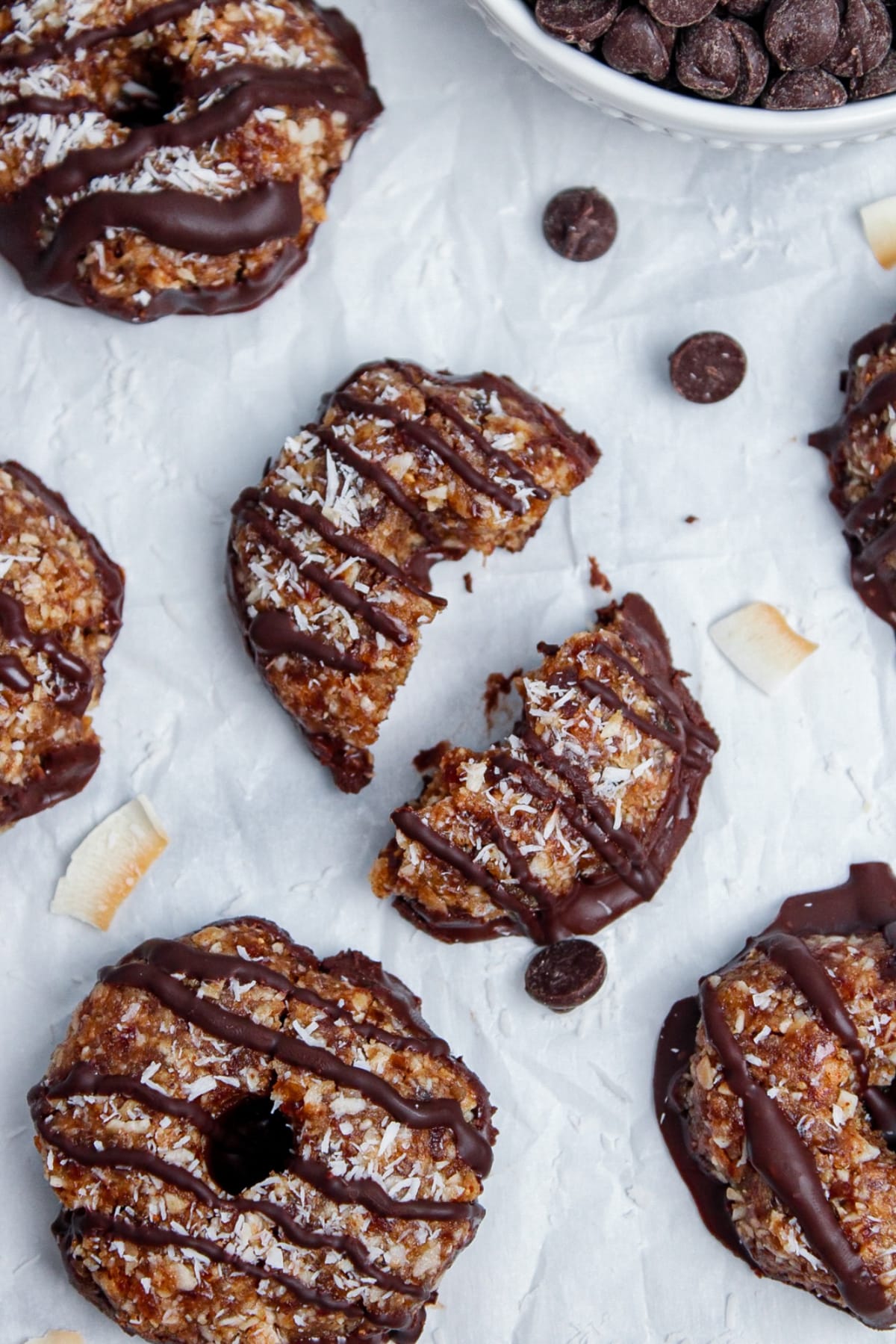 Healthy No-Bake Samoa Cookies