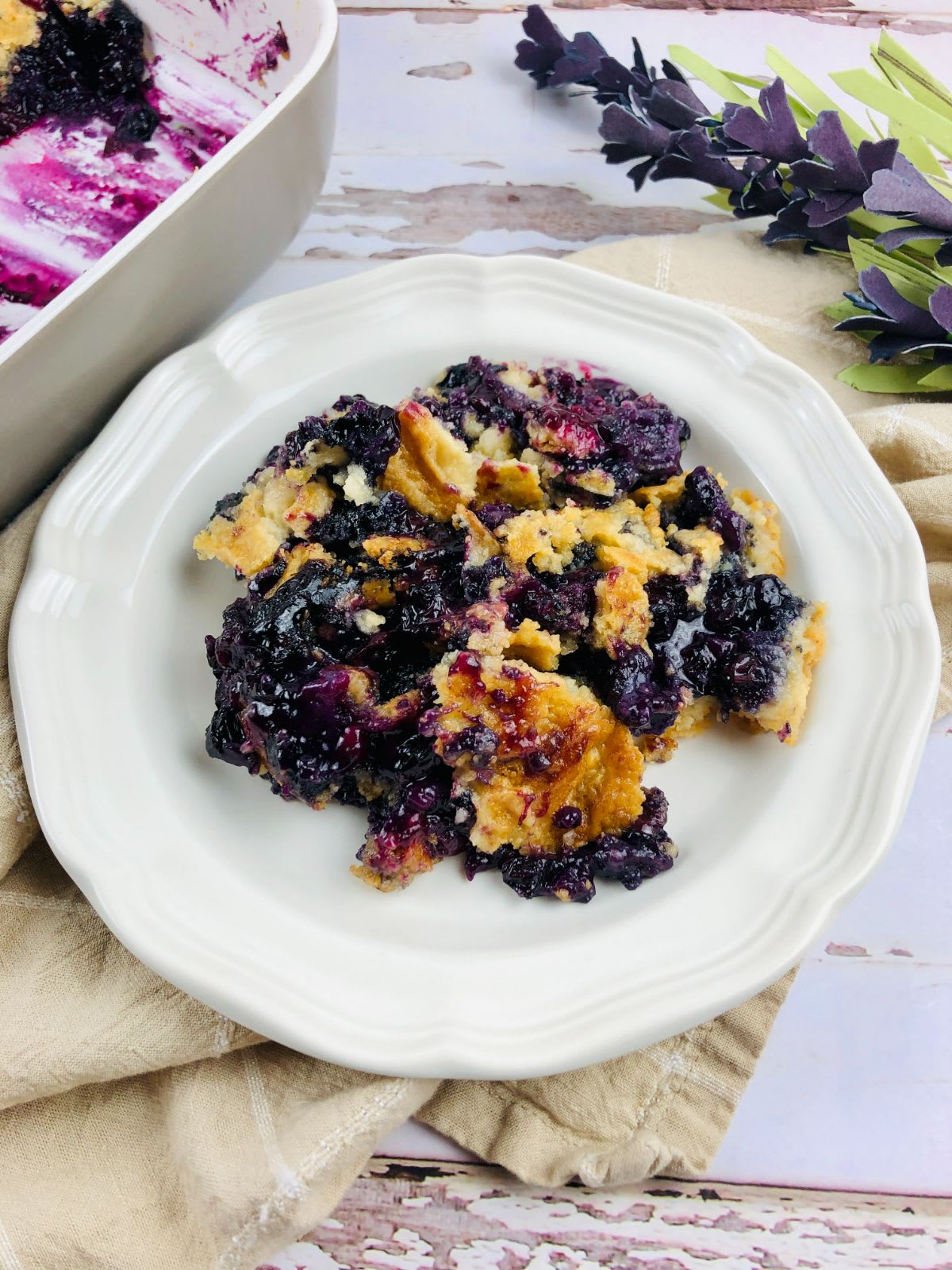 Cake Mix Blueberry Cobbler