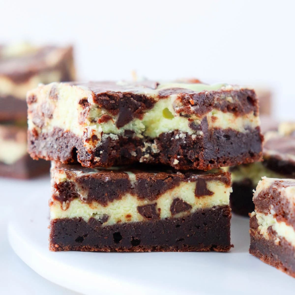 Mint Cream Cheese Brownies