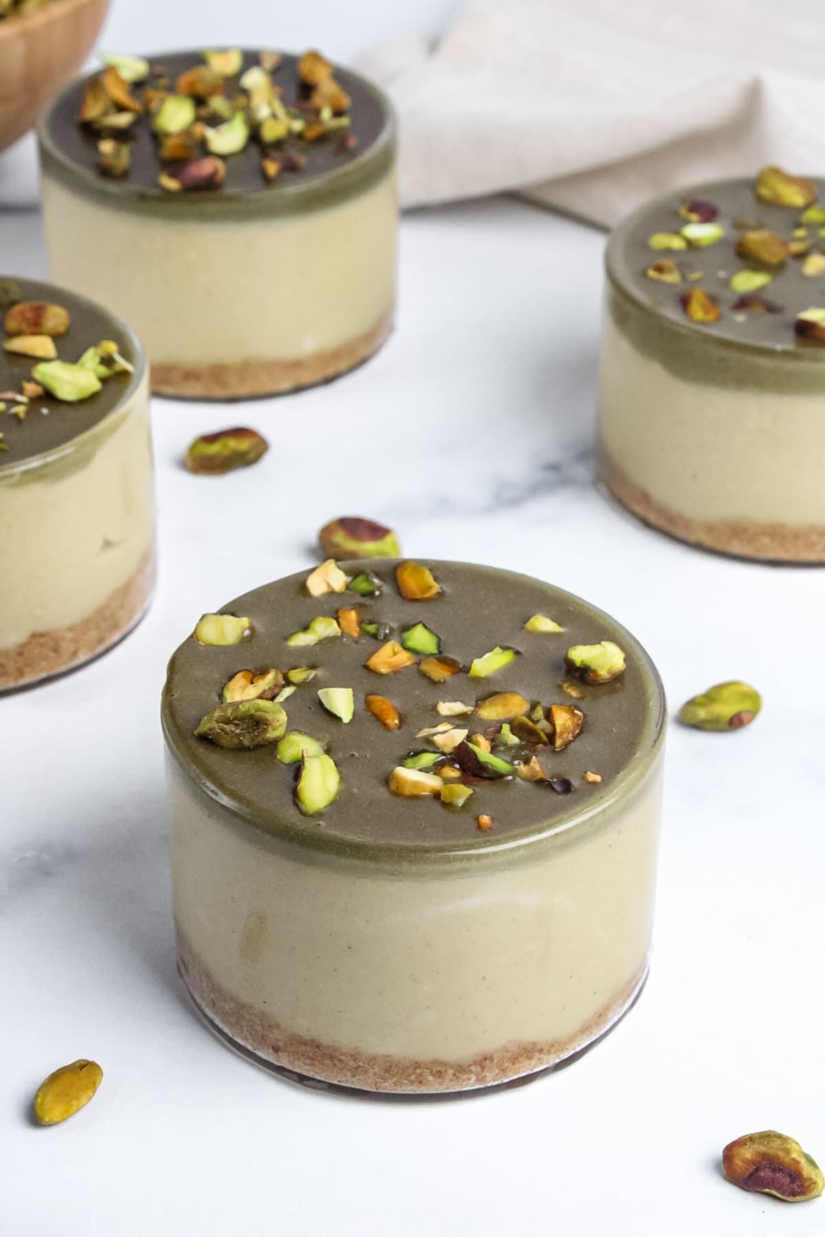 No-Bake Vegan Pistachio Cheesecake Cups