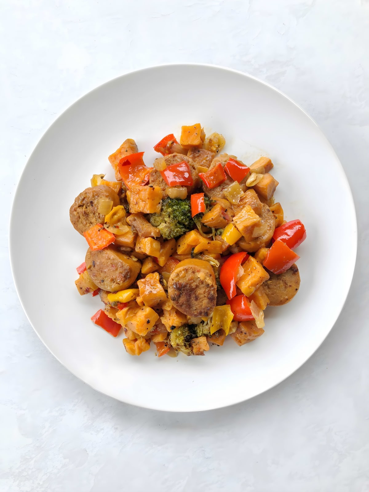 Vegan Sausage and Vegetable Skillet