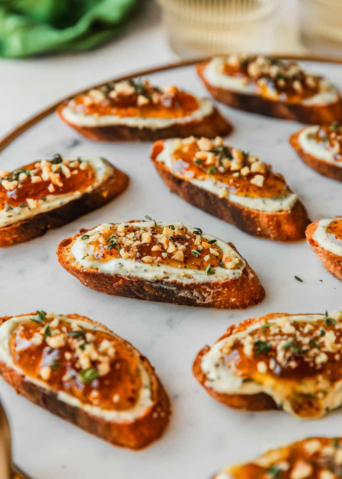 Figgy Goat Cheese Crostini with Honey
