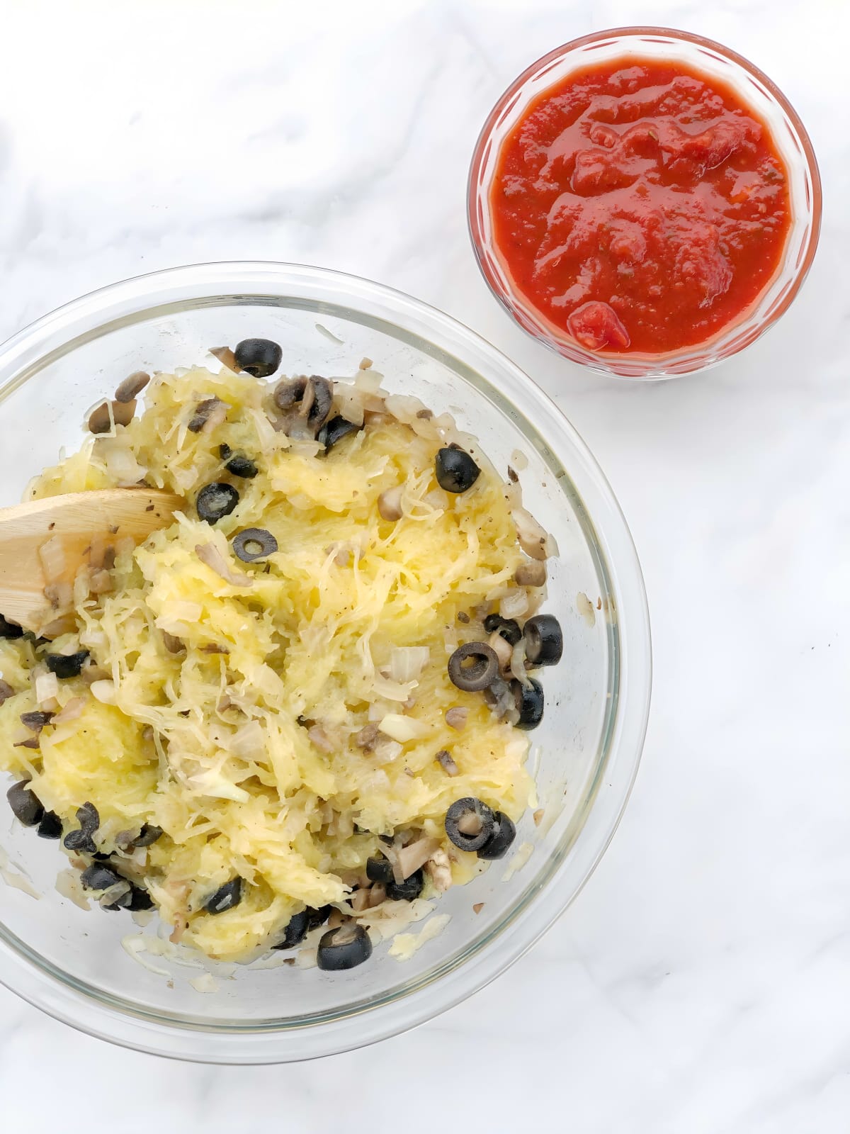 Vegan Spaghetti Squash Pizza Casserole