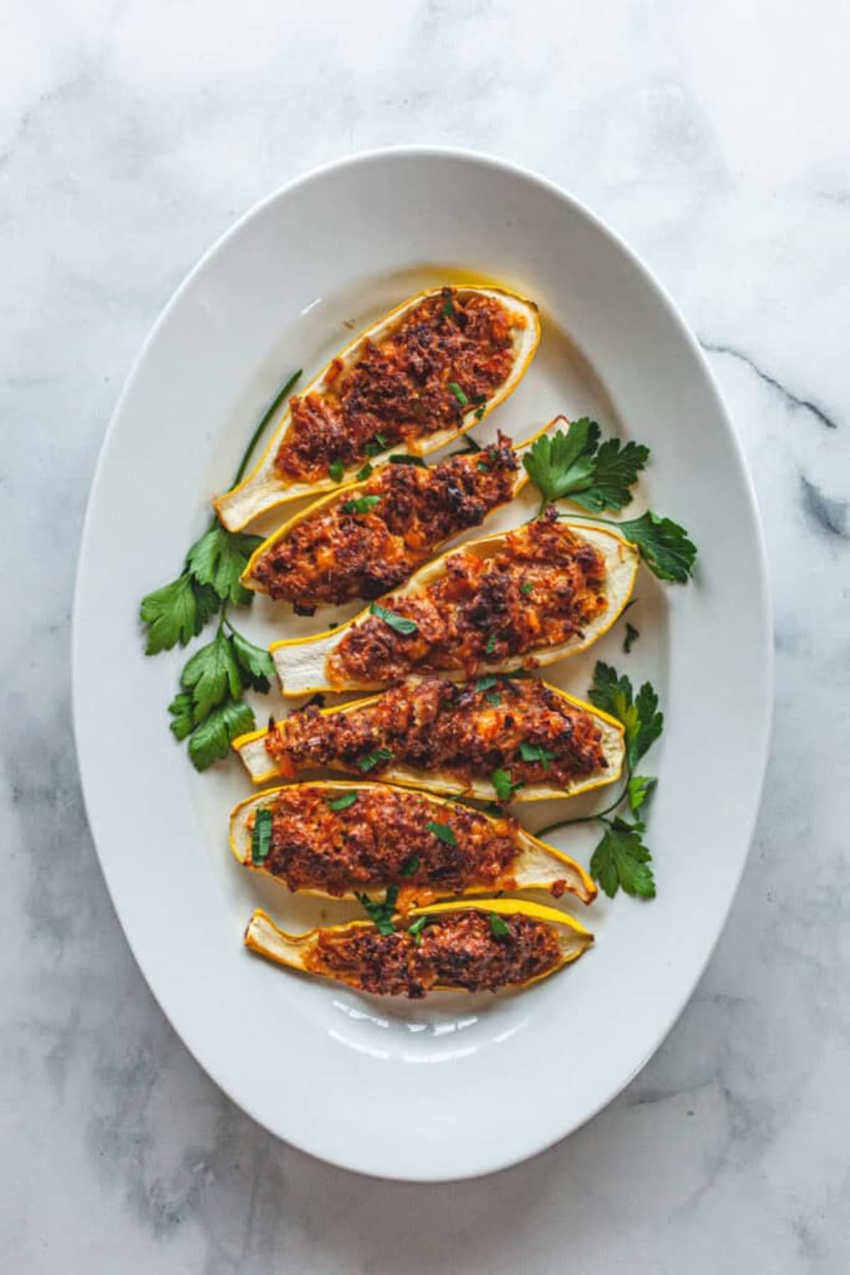 Stuffed Summer Squash