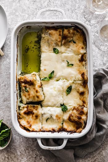White Lasagna With Pesto & Pancetta
