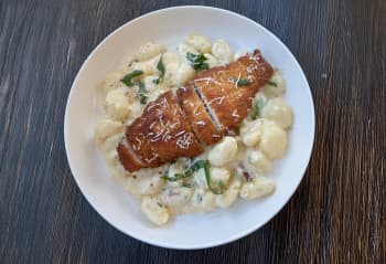 Creamy Lemon Ricotta Gnocchi with Crispy Chicken Cutlet