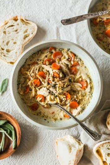 Creamy Orzo Turkey Soup