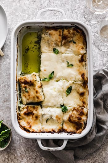 White Lasagna With Pesto & Pancetta
