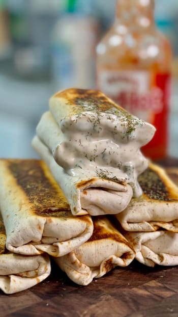 Buffalo Ranch Chicken Burrito Meal Prep