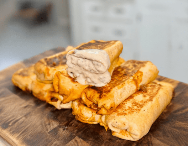 High Protein Cheesy Beef & Salsa Verde Burrito Meal Prep cover