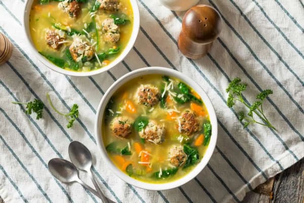 Italian Wedding Soup with Turkey Meatballs cover