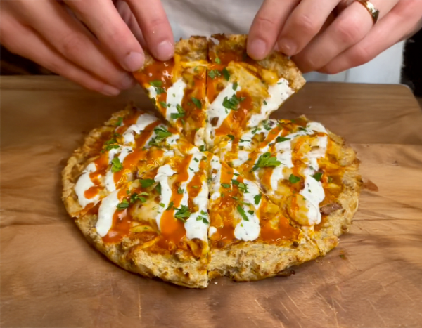 High Protein Chicken Buffalo Pizza cover