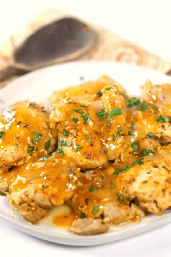 Instant Pot Bone In Chicken Thighs with Peri Peri Sauce cover