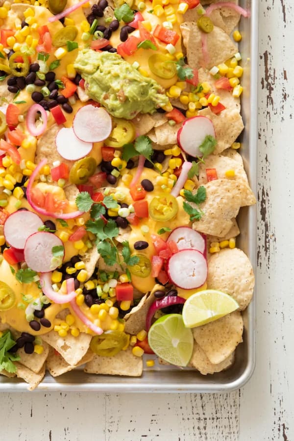 Vegetarian Sheet Pan Nachos cover