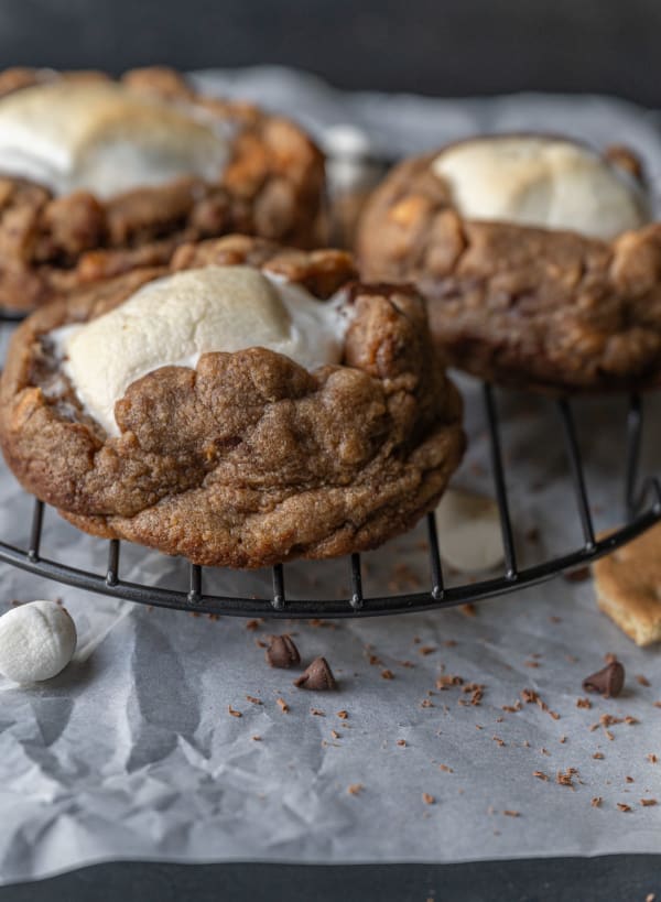 Bakery-Style Brown Butter S’mores Cookies cover