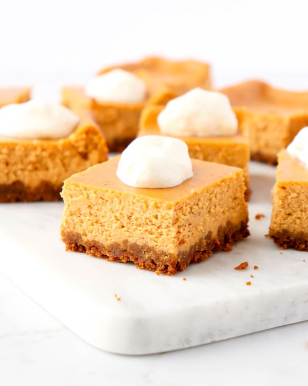 Pumpkin Cheesecake Bars with Gingersnap Crust cover