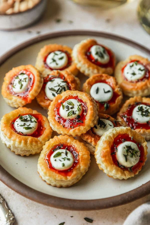 Pepper Jelly & Goat Cheese Puff Pastry Tartlets cover