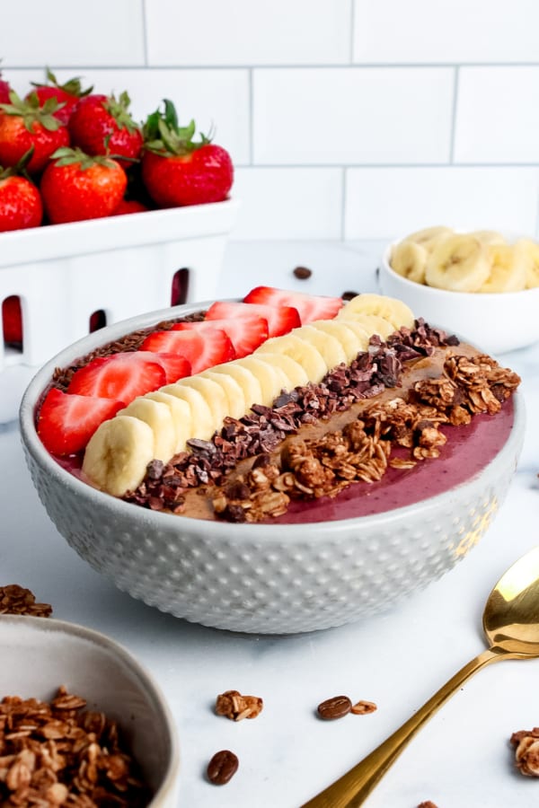 Strawberry Banana Espresso Smoothie Bowl cover