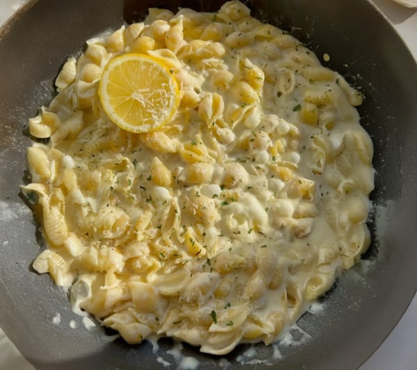 Lemon Cream Pasta with Roasted Garlic cover