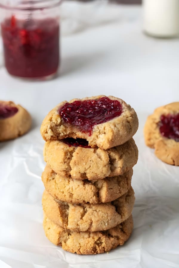 Almond Flour Thumbprint Cookies (Vegan) cover