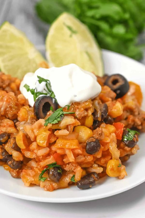 Mexican Beef and Rice Skillet cover