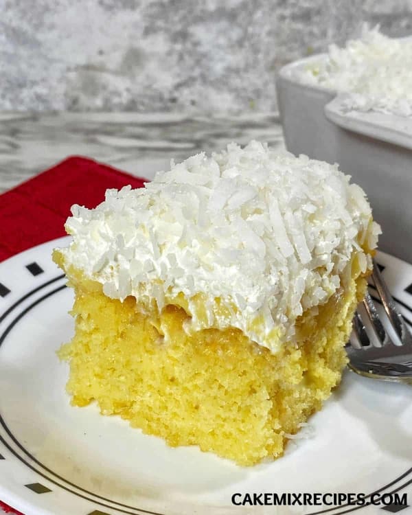 Pineapple Coconut Poke Cake cover