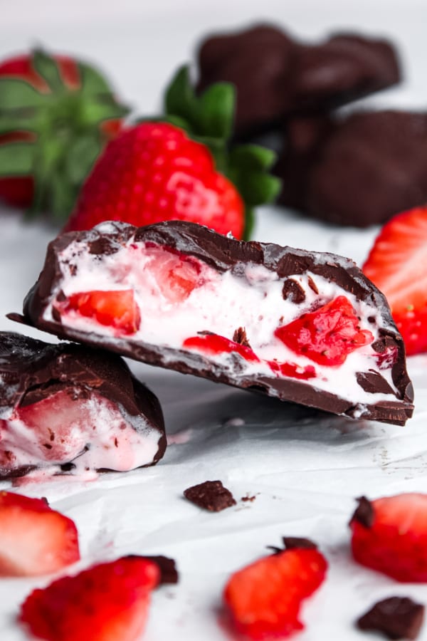 Vegan Chocolate Strawberry Yogurt Clusters cover