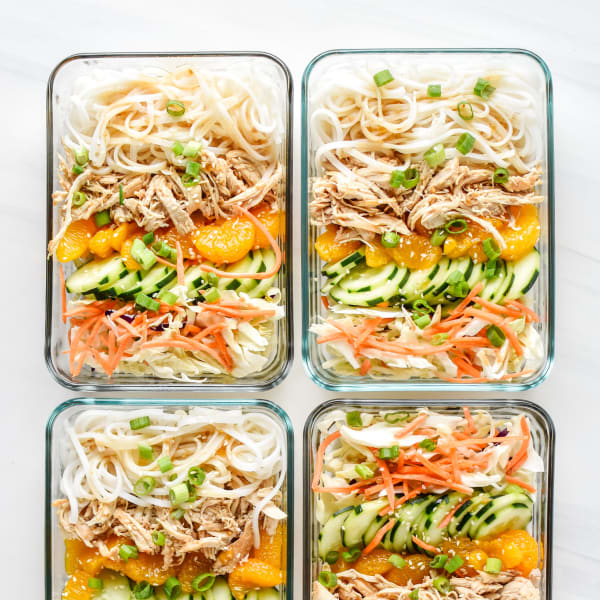 Sesame Chicken Cold Rice Noodle Salad Lunches cover
