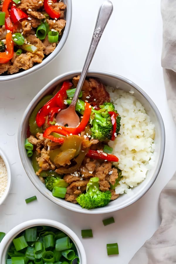 Ground Turkey Teriyaki Bowls (Whole30, AIP) cover