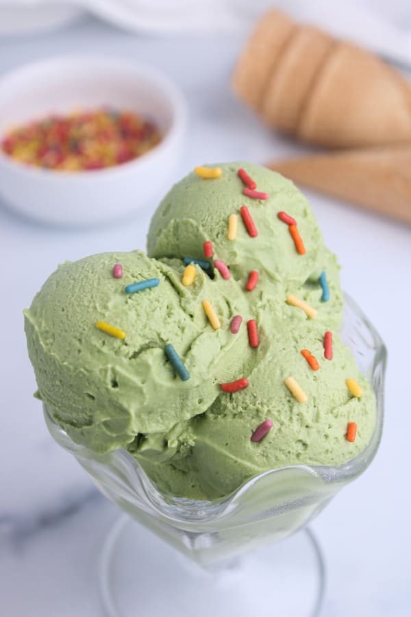 No Churn Dairy Free Matcha Ice Cream cover